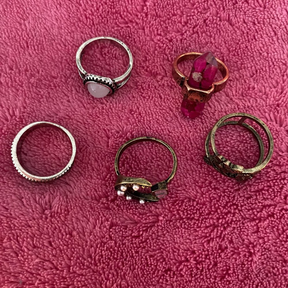 Set of 5 rings